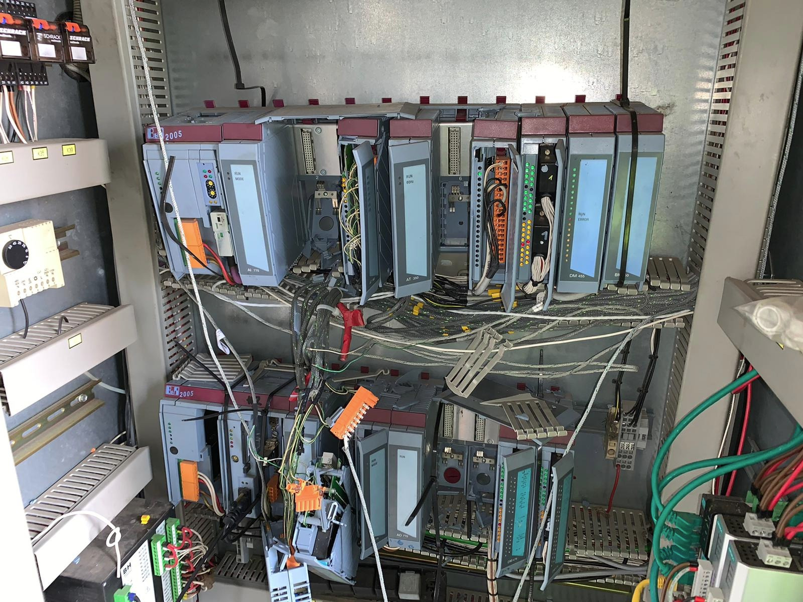 vandalised control panel